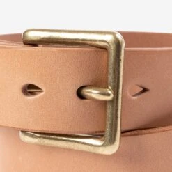 Heavy Duty "Tochigi" Leather Belt - Natural 8 Heavy Duty "Tochigi" Leather Belt - Natural -Denim Clothing-Iron Heart International ihb 10 nat 2