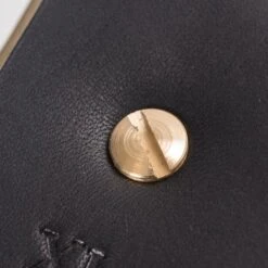 Heavy Duty "Tochigi" Leather Belt With Brass Garrison Buckle - Black -Denim Clothing-Iron Heart International ihb 11 blk 2