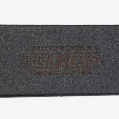 Heavy Duty "Tochigi" Leather Belt With Brass Garrison Buckle - Black -Denim Clothing-Iron Heart International ihb 11 blk 4