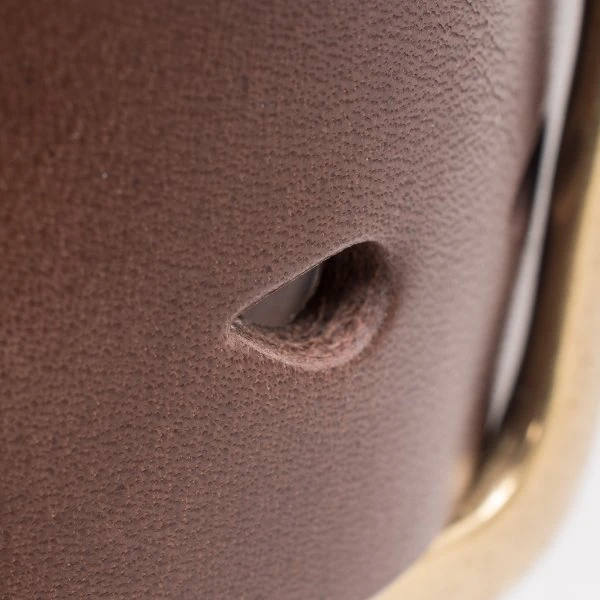 Heavy Duty "Tochigi" Leather Belt With Brass Garrison Buckle - Brown 4 Heavy Duty "Tochigi" Leather Belt With Brass Garrison Buckle - Brown - Image 2