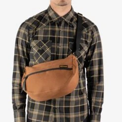 17oz Duck Small Shoulder Bag - Brown