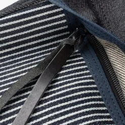 12oz Hickory Stripe Small Shoulder Bag - Indigo -Denim Clothing-Iron Heart International ihe 19 hic 4