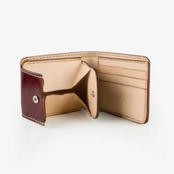 Small Shell Cordovan Wallet - Oxblood -Denim Clothing-Iron Heart International ihg 01 oxb 1