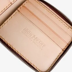 Zip-Secured Shell Cordovan Wallet - Natural -Denim Clothing-Iron Heart International ihg 090 nat 3