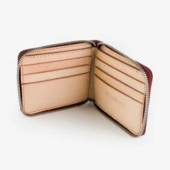 Zip-Secured Shell Cordovan Wallet - Oxblood 11 Zip-Secured Shell Cordovan Wallet - Oxblood -Denim Clothing-Iron Heart International ihg 090 oxb 4