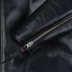 Japanese Horsehide Rider’s Jacket - Black (Tea-Core Dyed) -Denim Clothing-Iron Heart International ihj 35 11