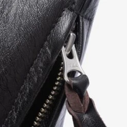 Japanese Horsehide Rider’s Jacket With Collar - Black (Tea-Core Dyed) -Denim Clothing-Iron Heart International ihj 54 blk 12