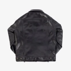 Japanese Horsehide Modified Type III Jacket - Black (Tea-Core Dyed) -Denim Clothing-Iron Heart International ihj 64 blk 3