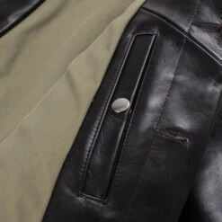 Japanese Horsehide Modified Type III Jacket - Black (Tea-Core Dyed) -Denim Clothing-Iron Heart International ihj 64 blk 6