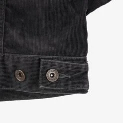 Corduroy Modified Type III Jacket - Black -Denim Clothing-Iron Heart International ihj 69 blk 10