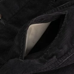 Corduroy Modified Type III Jacket - Black -Denim Clothing-Iron Heart International ihj 69 blk 14