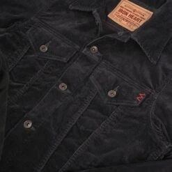 Corduroy Modified Type III Jacket - Black -Denim Clothing-Iron Heart International ihj 69 blk 7