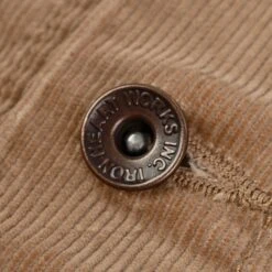 Corduroy Modified Type III Jacket - Khaki -Denim Clothing-Iron Heart International ihj 69 kha 11