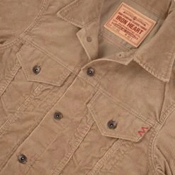 Corduroy Modified Type III Jacket - Khaki -Denim Clothing-Iron Heart International ihj 69 kha 7