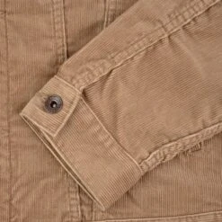Corduroy Modified Type III Jacket - Khaki -Denim Clothing-Iron Heart International ihj 69 kha 8