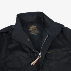 Sateen M65 Field Jacket - Black -Denim Clothing-Iron Heart International ihm 27 blk 6
