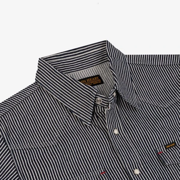 12oz Hickory Stripe Western Shirt - Indigo 8 12oz Hickory Stripe Western Shirt - Indigo - Image 6