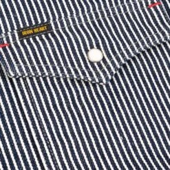 12oz Hickory Stripe Western Shirt - Indigo 22 12oz Hickory Stripe Western Shirt - Indigo -Denim Clothing-Iron Heart International ihsh 07 ind 8
