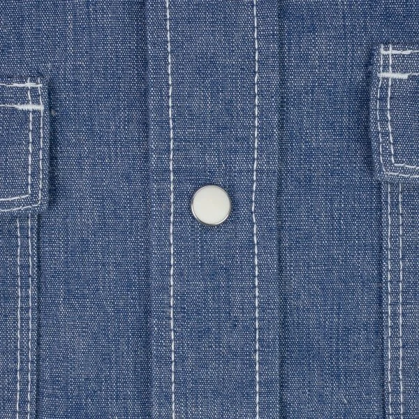 10oz Selvedge Chambray Single Yoke Western Shirt - Blue 10 10oz Selvedge Chambray Single Yoke Western Shirt - Blue - Image 8