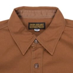 17oz Duck CPO Work Shirt - "The UnTucked" - Brown 16 17oz Duck CPO Work Shirt - "The UnTucked" - Brown -Denim Clothing-Iron Heart International ihsh 189 brn 4