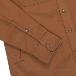 17oz Duck CPO Work Shirt - "The UnTucked" - Brown 17 17oz Duck CPO Work Shirt - "The UnTucked" - Brown -Denim Clothing-Iron Heart International ihsh 189 brn 5