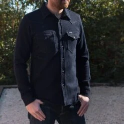 Kersey Western Shirt - Indigo 15 Kersey Western Shirt - Indigo -Denim Clothing-Iron Heart International ihsh 208 ind 2