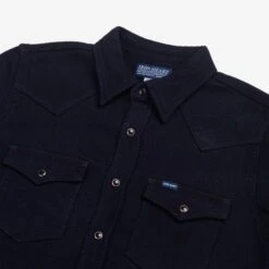 Kersey Western Shirt - Indigo 16 Kersey Western Shirt - Indigo -Denim Clothing-Iron Heart International ihsh 208 ind 3