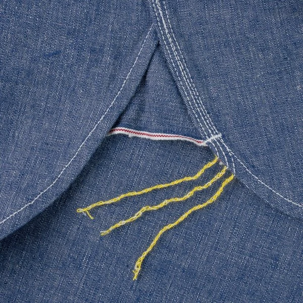 10oz Selvedge Chambray Work Shirt - Blue 14 10oz Selvedge Chambray Work Shirt - Blue - Image 12