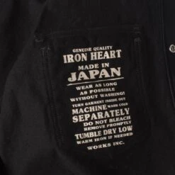 12oz Selvedge Denim Western Shirt "The Johnny Cash III" - Black -Denim Clothing-Iron Heart International ihsh 218 blk 10