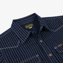 12oz Wabash CPO Shirt - Indigo -Denim Clothing-Iron Heart International ihsh 227 ind 6