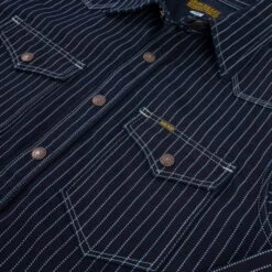 12oz Wabash CPO Shirt - Indigo -Denim Clothing-Iron Heart International ihsh 227 ind 7