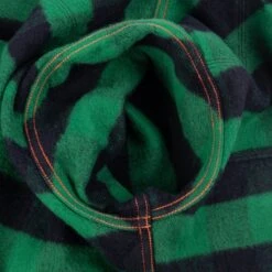 Ultra Heavy Flannel Buffalo Check Western Shirt - Green/Black -Denim Clothing-Iron Heart International ihsh 232 grn 12