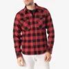 Ultra Heavy Flannel Buffalo Check Western Shirt - Red/Black -Denim Clothing-Iron Heart International ihsh 232 red
