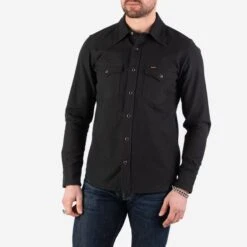 13oz Military Serge Western Shirt - Black