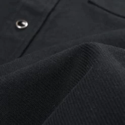 13oz Military Serge Western Shirt - Black -Denim Clothing-Iron Heart International ihsh 235 blk 7