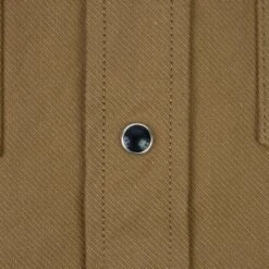 13oz Military Serge Western Shirt - Brown -Denim Clothing-Iron Heart International ihsh 235 brn 8