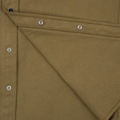 13oz Military Serge Western Shirt - Brown -Denim Clothing-Iron Heart International ihsh 235 brn 9