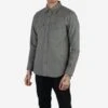 13oz Military Serge Western Shirt - Grey 1 13oz Military Serge Western Shirt - Grey -Denim Clothing-Iron Heart International ihsh 235 gry