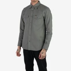 13oz Military Serge Western Shirt - Grey