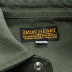 13oz Military Serge Western Shirt - Olive Drab Green -Denim Clothing-Iron Heart International ihsh 235 olv 6