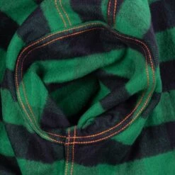 Ultra Heavy Flannel Buffalo Check Work Shirt - Green/Black -Denim Clothing-Iron Heart International ihsh 244 grn 12