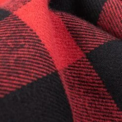 Ultra Heavy Flannel Buffalo Check Work Shirt - Red/Black -Denim Clothing-Iron Heart International ihsh 244 red 10