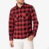 Ultra Heavy Flannel Buffalo Check Work Shirt - Red/Black -Denim Clothing-Iron Heart International ihsh 244 red