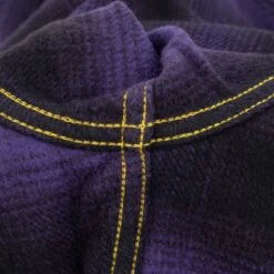 Ultra Heavy Flannel Ombré Check Western Shirt - Purple/Black -Denim Clothing-Iron Heart International ihsh 264 pur 13