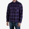 Ultra Heavy Flannel Ombré Check Work Shirt - Purple/Black 1 Ultra Heavy Flannel Ombré Check Work Shirt - Purple/Black -Denim Clothing-Iron Heart International ihsh 265 pur