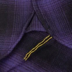 Ultra Heavy Flannel Ombré Check Work Shirt - Purple/Black -Denim Clothing-Iron Heart International ihsh 265 pur 12