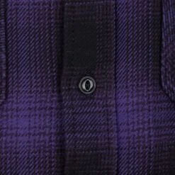 Ultra Heavy Flannel Ombré Check Work Shirt - Purple/Black -Denim Clothing-Iron Heart International ihsh 265 pur 8