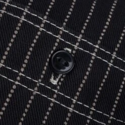 12oz Wabash Work Shirt - Black -Denim Clothing-Iron Heart International ihsh 266 blk 10