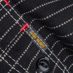 12oz Wabash Work Shirt - Black -Denim Clothing-Iron Heart International ihsh 266 blk 11