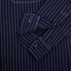 12oz Wabash Work Shirt - Indigo 27 12oz Wabash Work Shirt - Indigo -Denim Clothing-Iron Heart International ihsh 266 ind 9